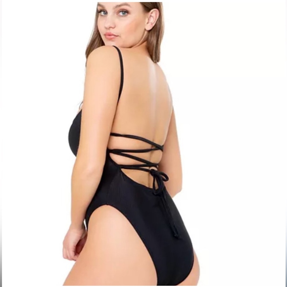 Sugar Coast black one piece slimming NWT